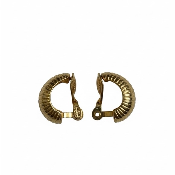 3/$25 Monet Gold Textured Earrings - Picture 2 of 4